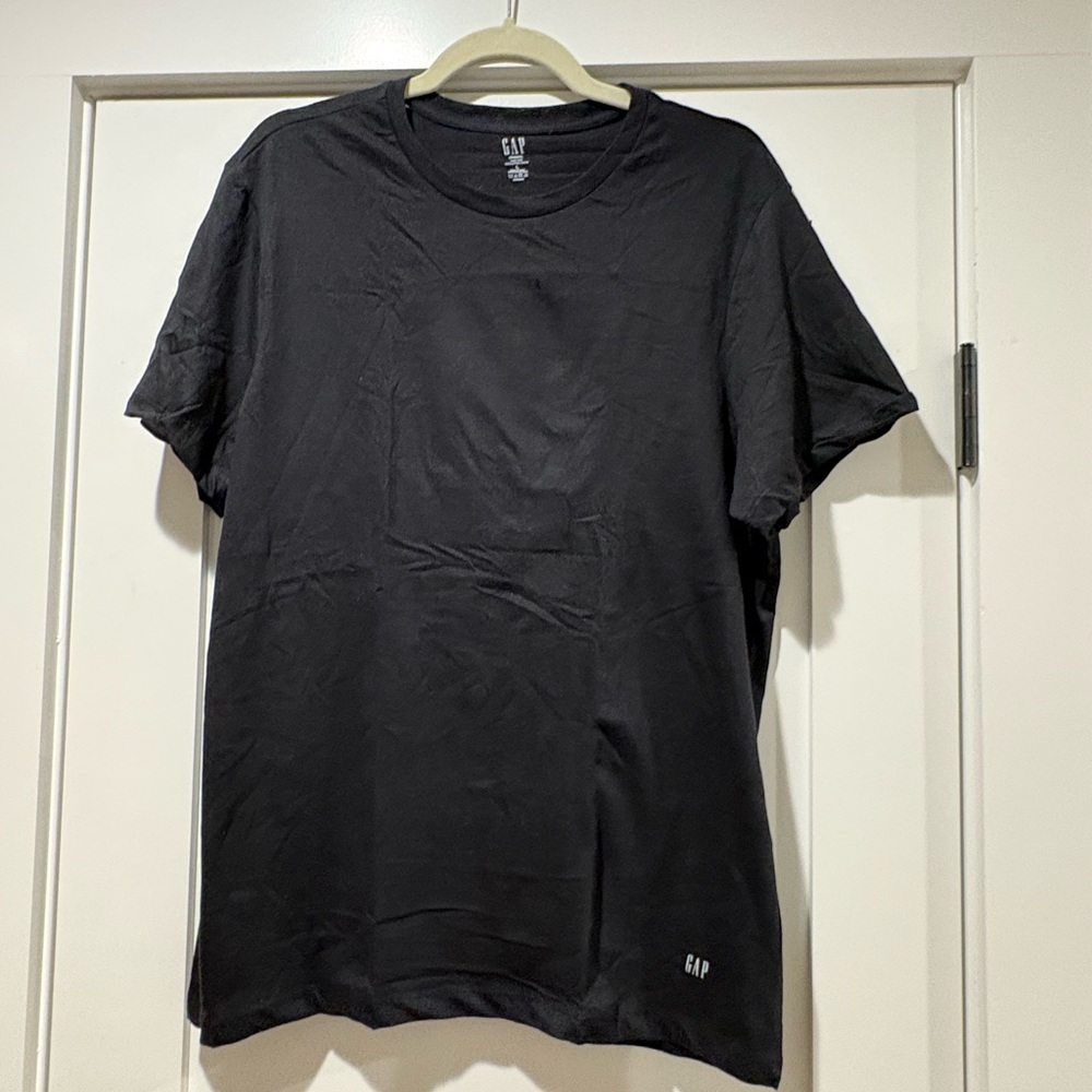 GAP Black Short Sleeve Crew Neck Tee Size Large
